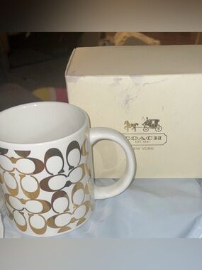 Coach New York Signature Monogram Mug